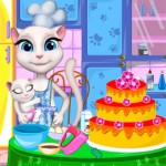 Mèo Angela làm bánh - Angela Cooking Cake